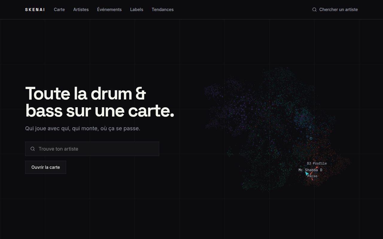 The home page: one sentence, one search, the map
