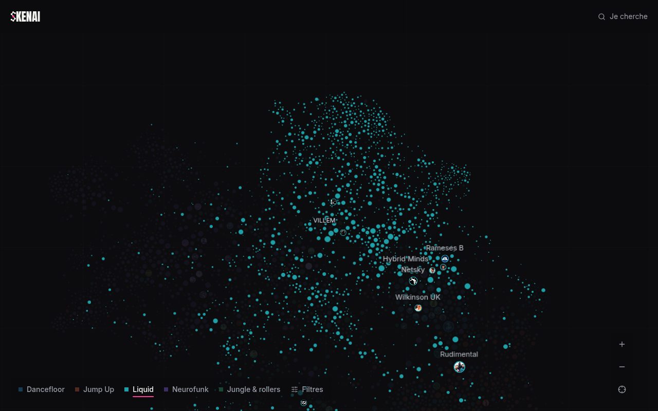 The full map filtered on liquid